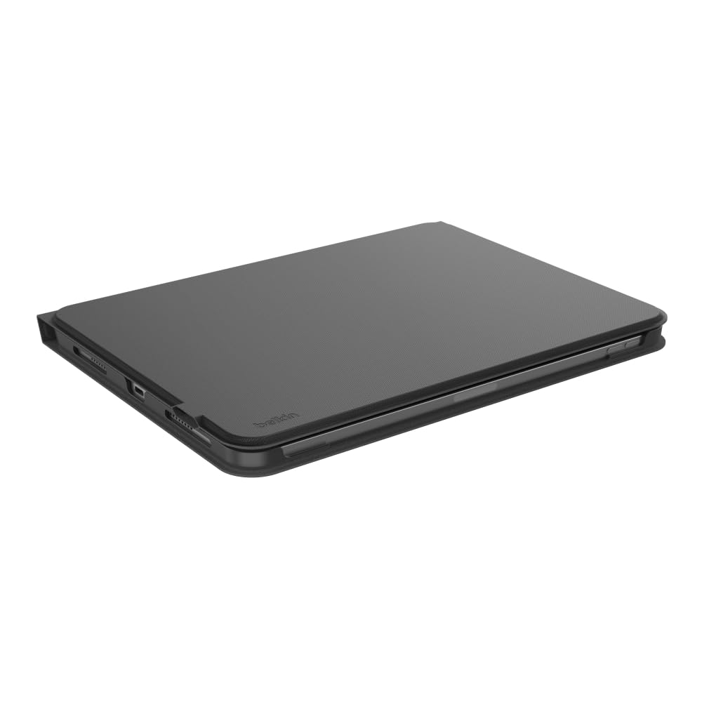 Belkin Everyday Funda para Teclado con Soporte, Teclado Bluetooth, Control multigesto, Funda de Cuero, Soporte magnético para Apple Pencil y Teclas Multimedia para iPad Air M2 11"/10,9"/Pro 11"