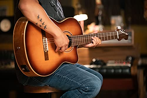 ORTEGA Performer Series Concert Guitar 44 Mástil delgado Tapa de abeto y Preamp y funda RCE238SN-FT