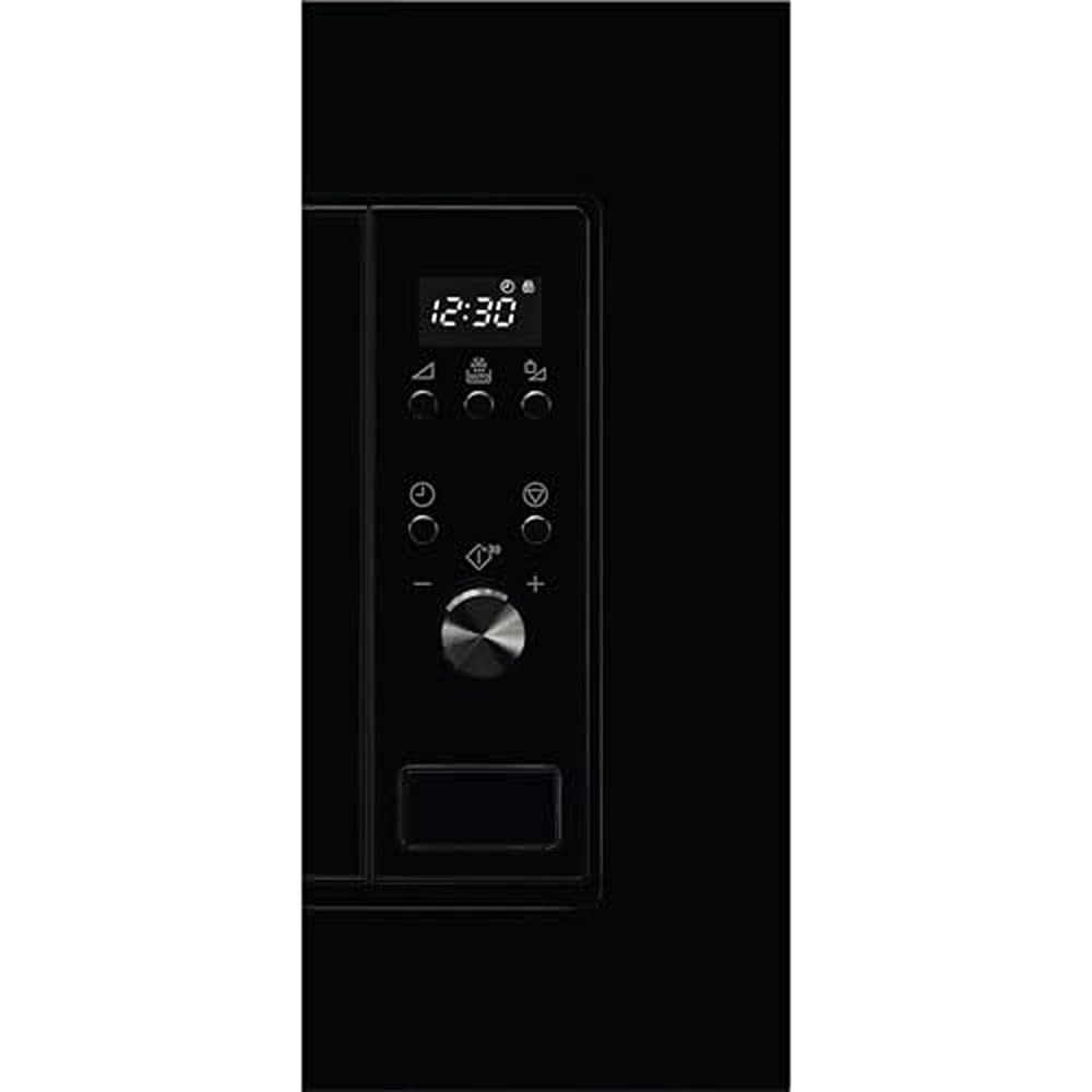 Electrolux LMS2173EMK Horno Microondas Integrable, 800W, Función Grill, 5 Niveles de Potencia, Capacidad 17 L, 5, Mandos Mecánicos, Plato de 24,5cm, Cristal Negro