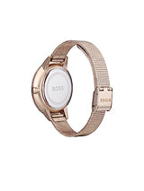 BOSS Reloj Analógico de Cuarzo Multifunción para Mujer Colección Symphony con Correa de Malla de Acero Inoxidable de Oro Rosa - 1502424