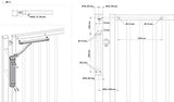 Locinox VERTICLOSE-2-ZILV Cierrapuertas Ajustable Verticlose 2 ángulo de Apertura 90°/180° Plata, Aluminio Plateado, Aluminium silberfärbig
