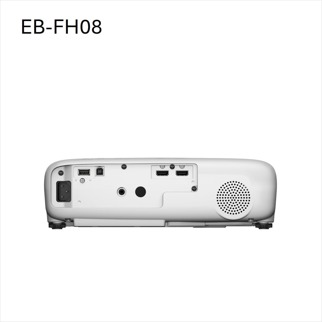 Proyector EB-FH08 Full HD con lámpara, 2 puertos HDMI, impresionantes tamaños de imagen sobre pantallas de hasta 337″ y 3600 lúmenes de luminosidad