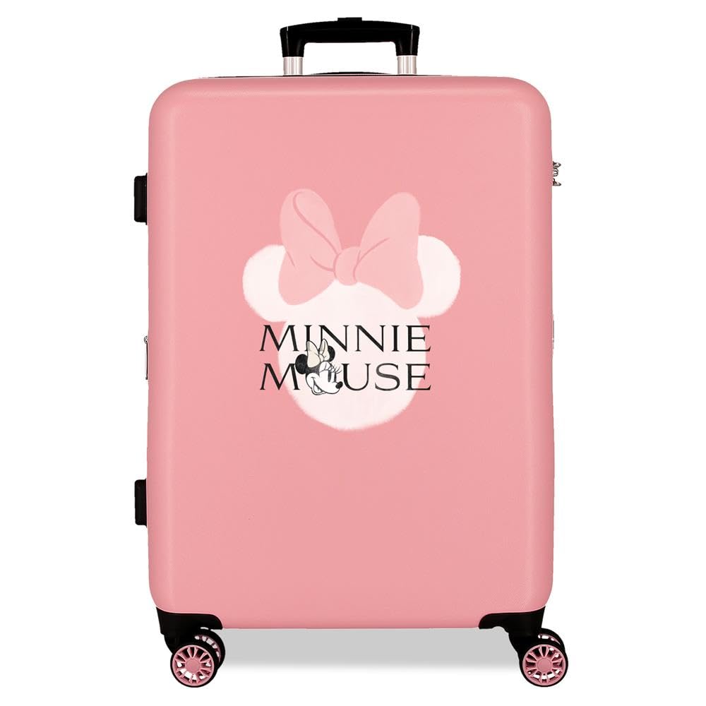 Disney Joumma Minnie Heads Maleta mediana Rosa 46x65x23 cms Rígido 3 kgs Cierre de combinación lateral ABS 3 kgs 56LExtensible