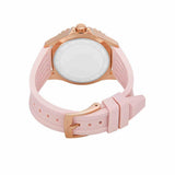 Michael Kors Reloj Everest para Mujer, Movimiento cronógrafo de Cuarzo con Correa de Acero Inoxidable o Silicona, 40 mm, Tono Oro Rosa