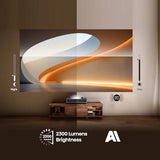 Hisense PT1SE - Proyector Laser Tricroma UHD 4K Smart TV Tiro Ultra Corto, de 80" a 150", 2300 Lumen, HDR10, Contraste Nativo 3000:1, Dolby Vision, Dolby Atmos, IMAX Enhaced, Smooth Motion, 3xHDMI 2.1