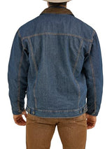 Wrangler Chaqueta vaquera con forro de estilo occidental para hombre, Denim/Blanket, XX-Large