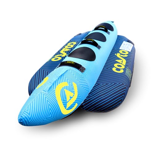Boya remolcada Coasto Luna - PB-CBLUNA3 - para 3 Personas - Forma : Banana Dimensiones : 300x100 cm Capacidad : 3 Personas Construcción : PVC 28G + Nylon 840D Bolsa de Transporte incluida