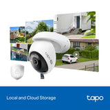 Tapo C560WS, Cámara de Seguridad Exterior Wi‑Fi 6 4K 8 MP, Pan/Tilt 360° AI, Visión Nocturna Color Starlight, Reconocimiento Facial, Zoom Digital 18×, Alarma Luz/Sonido, IP66, Audio Bidireccional