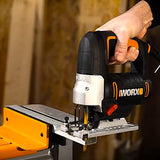 WORX Sierra de calar pendular 750W | WX479 | Luz LED | Cambio de cuchillas sin herramientas, extracción de polvo