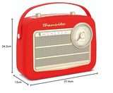 TechniSat Transita 130 - Radio portátil Dab+/FM con regulador de frecuencia FM (transmisión de Audio Bluetooth, USB, Pantalla LCD, batería de hasta 24 Horas, asa de Transporte, Carcasa de Piel
