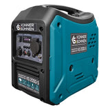 Könner&Söhn KS 2000i S - Generador de inversor (64 dB Lpa 7 m), potencia máxima de 2000 W, 1 x 16 A (230 V), 2 puertos USB, bobinado de cobre, protección contra cortocircuitos y sobrecargas