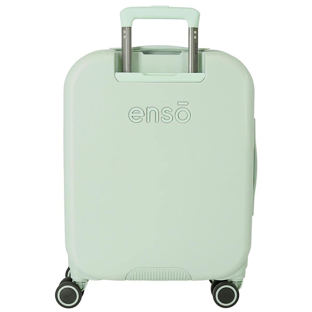 Enso Tropical Love Maleta de Cabina Verde 40x55x20 cms Rígida ABS Cierre TSA Integrado 37L 2,74 kgs 4 Ruedas Dobles Equipaje Mano