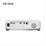 Proyector EB-W55 económico WXGA con lámpara, Wi-Fi Incorporado, 2 Puertos HDMI, tamaños de Imagen sobre Pantallas de hasta 320″ y luminosidad de 4000 lúmenes