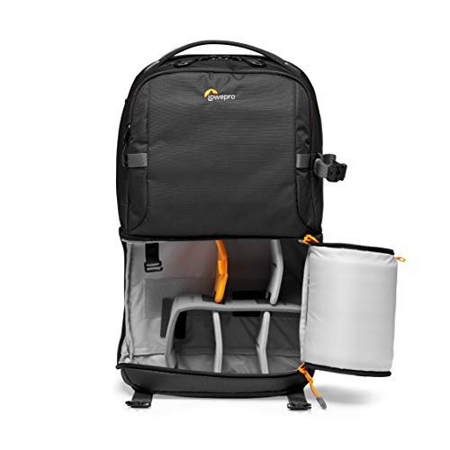 Lowepro Fastpack BP 250 AW III - Mochila para Cámara Refelx DSLR Sin Espejo, con Acceso QuickDoor, Compartimento Para Portátil de 13”, Para Cámaras Nikon D850, 300D Ripstop, Color Negro