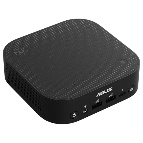 ASUS NUC Pro AI Mini PC, Procesador Intel Core Ultra 5 226V, Intel ARC Graphics, 16GB RAM DDR5, 512GB SSD, Windows 11 Home, Copilot+, Negro