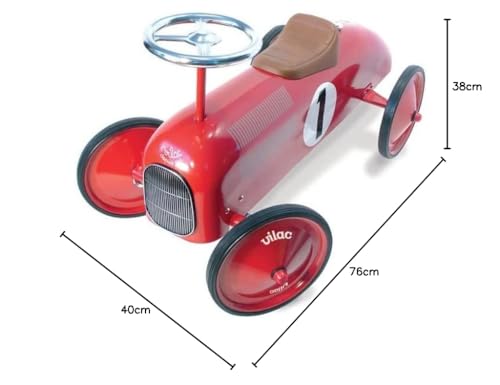 Vilac Portador de Coche Vintage Naranja-A Partir de 18 meses-1045, 1045, 75 x 40 x 35 cm