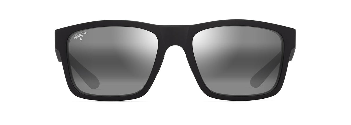 Maui Jim The Flats Gafas, Matte Black w/Grey, 57-18-135 Unisex Adulto