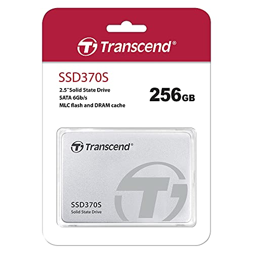 Transcend 256GB SSD370S 2.5 Pulgadas SATA III 6 Gb/s Disco de Estado Sólido Interno MLC NAND TS256GSSD370S
