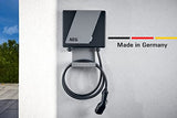 AEG Wallbox WB 22 FI - Estación de Carga para Coche eléctrico o híbrido, 22 kW, 400 V, con Interruptor FI Tipo B, 3 Fases, Cable de Carga de 5 m, Tipo 2 enchufes, IP 45, indicador LED de Estado