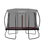 HUDORA Trampolin 4square - Trampolín rectangular al aire libre de 244x366/215x305 cm - Cama elástica deportiva rectangular para hasta 120 kg - Trampolín familiar con alta capacidad de salto