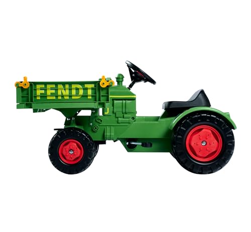 Big Fendt - Tractor Infantil con Cadena de precisión, Asiento Ajustable en 3 Posiciones, hasta 50 kg, Licencia de Fendt, para niños a Partir de 3 años, Verde, Amarillo, Negro y Rojo