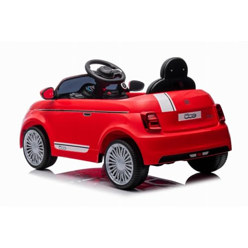 Tachan - Vehículo eléctrico Fiat 500 - De Color Rojo - Batería 12v - Control Parental por R/C + 3 años (711T00853 CPA Toy Group)