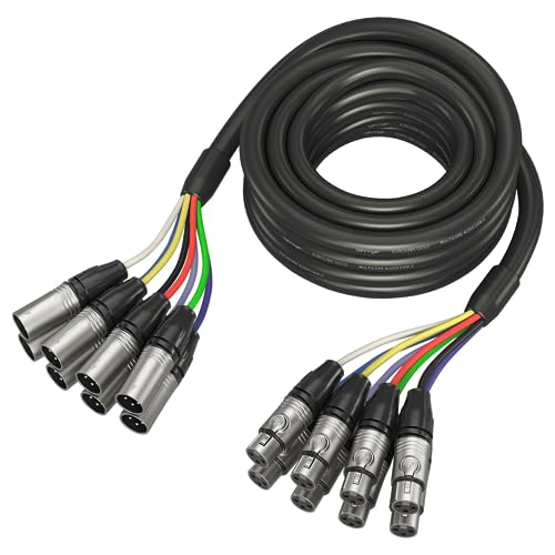 Behringer GMX-500 Gold Performance Cable multinúcleo de 8 vías de 5 m (16,4 pies) con conectores XLR