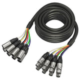 Behringer GMX-500 Gold Performance Cable multinúcleo de 8 vías de 5 m (16,4 pies) con conectores XLR
