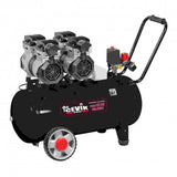 CEVIK PRO - CA-PRO50SILENC - Compresor Aire Silencioso - 59 dB - 50 litros - 1.5HP - Máx 8 Bar - 150 l/min - Sin Aceite - Dos Salidas de Aire - Compacto y Portátil - Compresor de Pintura y Neumática