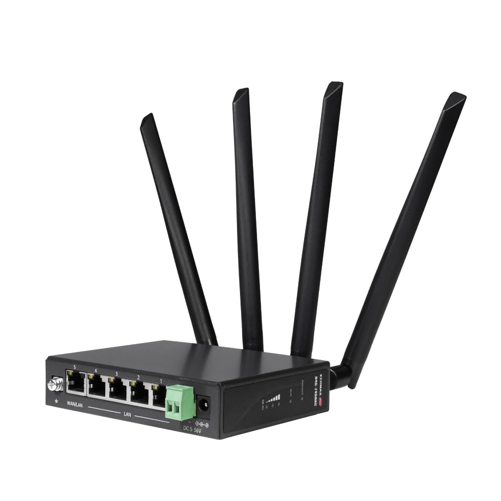 Edimax D4G-7459AC - Industrial 4G LTE AC1200 Wi-Fi 5 DIN Rail Router