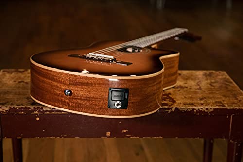 ORTEGA Performer Series Concert Guitar 44 Mástil delgado Tapa de abeto y Preamp y funda RCE238SN-FT