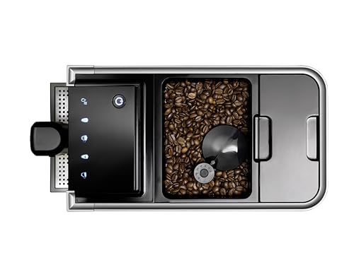 Caso Café Crema Touch - Cafetera automática, incluye manguera y depósito de leche, mecanismo de cono regulable sin niveles, listo para arrancar, todas las especialidades de café al tacto, color negro