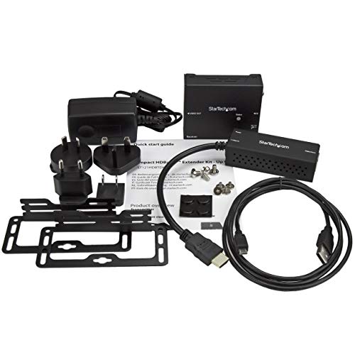 StarTech.com ST121HDBTDK - Kit Extensor con transmisor Compacto, Color Negro