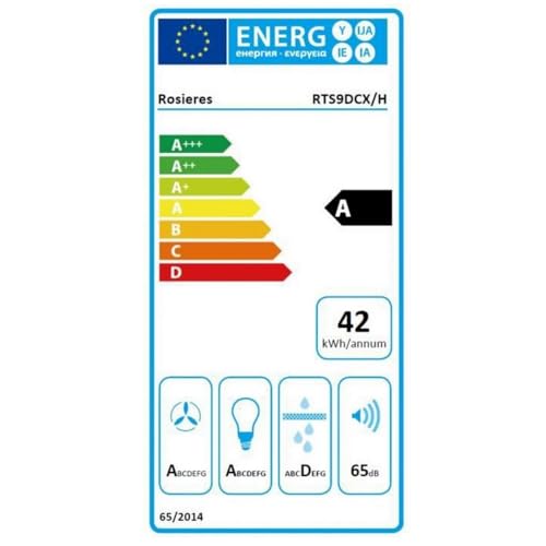 Rosieres RTS9DCX/H Montée au mur Acier inoxydable 602 m³/h A