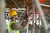 Stanley FatMax - Receptor láser rotativo (para láser rojo, gran área de trabajo: Ø 600 m, radio 300 m, 2 niveles de precisión, ventana de receptor extragrande), color negro y amarillo