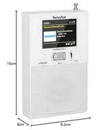 TechniSat DIGITRADIO Flex 2 - Radio Dab con Enchufe (Dab+, Radio FM, Entrada de Audio, transmisión de Audio Bluetooth, Radio Despertador, Memoria de Favoritos), Color Blanco
