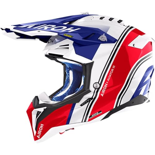 AIROH Aviator 3 Casco, Unisex Adulto, Rojo Brillante, Medium
