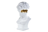 BOXEADOR RESINA/MARMOL BLANCA 33x56x56 CM
