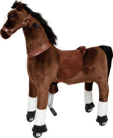 small foot Caballo de Montar con Ruedas de Felpa, Caballito de Juguete, hasta 50kg, para niños a Partir de 5 años, 12462