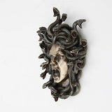 Veronese Design Cabeza de Medusa la serpiente griega Gorgona Serpiente Acabado Bronce Escultura de pared