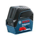 Bosch Professional Nivel láser GCL 2-15 (láser rojo, interior, con puntos de plomada, alcance: 15 m, 3 pilas AA, soporte giratorio RM 1, placa reflectora láser, estuche de protección, maletín)