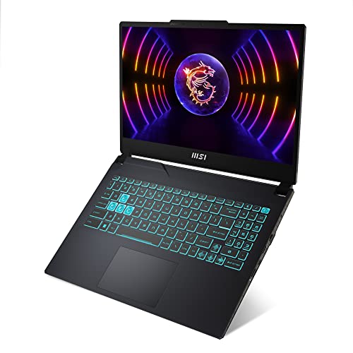 Msi Cyborg 15 A13VE-840XES Ordenador Portátil Gaming 15.6" FHD 144Hz (Intel Core i5-13420H, 16GB RAM, 512GB SSD, RTX 4050-6GB, Sin Sistema Operativo) Negro Traslucido, Teclado QWERTY Español