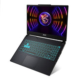 Msi Cyborg 15 A13VE-840XES Ordenador Portátil Gaming 15.6" FHD 144Hz (Intel Core i5-13420H, 16GB RAM, 512GB SSD, RTX 4050-6GB, Sin Sistema Operativo) Negro Traslucido, Teclado QWERTY Español