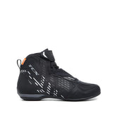TCX - R04D Waterproof, Zapatillas de Moto Impermeables para Hombre, Certificadas con Membrana T-DRY, Cordones y Cierre de Velcro, Parte Superior de Malla, Negro/Blanco