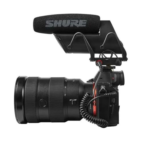 Shure VP83F Lenshopper Condenser de la cámara Micrófono de escopeta con grabación de flash digital integrado: parabrisas, inmunidad de RF superior, LCD retroiluminada, montaje de choque de lira Rycote
