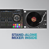 Reloop Mixon 8 Pro | 4-Kanal -Multi-Platform-Performance-Controller für Serato & djay, Jogwheel -Displays & 4 Instant-FX-Kippschalter, Dual-Audio-Interface mit USB-C & Stand-Alone-Mixing
