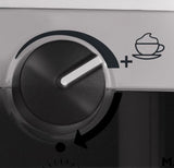 Cafetera para espresso, cappuccino y latte Breville PrimaLatte | Bomba italiana con 15 bar | Adecuado para café molido y monodosis | Depósito para tratamiento de leche integrado | Color Plata