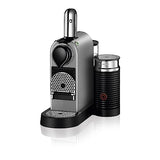 Krups Nespresso Citiz & Milk XN761B - Cafetera de cápsulas monodosis, con 19 bares de presión, thermoblock, capacidad 1L, función automática, con Aeroccino, color Plata, incluye pack de bienvenida