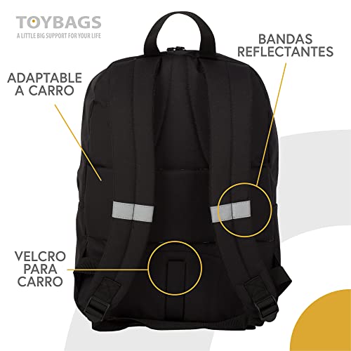 Mochila Escolar Fortnite Crazy Banana + Carro Toybags con 4 Ruedas Giratorias - Compartimento Principal y Bolsillo Frontal - Interior Forrado con Porta Ordenador - 41 x 30.5 x 12 cm