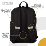 Mochila Escolar Fortnite Crazy Banana + Carro Toybags con 4 Ruedas Giratorias - Compartimento Principal y Bolsillo Frontal - Interior Forrado con Porta Ordenador - 41 x 30.5 x 12 cm